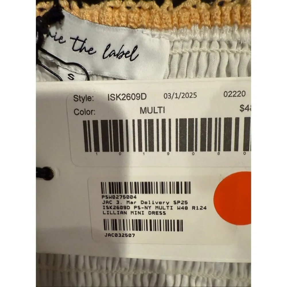 Jacquie the Label Julianna Embroidered Mini Dress Brunch Summer size S NWT - Picture 8 of 8